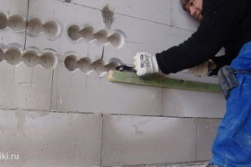 Как штробить стену, и установка потолочных балок для пристройки BlogStroiki Балкон,Веранда