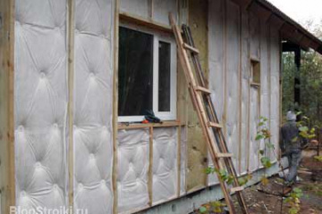 Утепление деревянного дома с вентилируемым зазором на стене дома BlogStroiki Деревянный дом